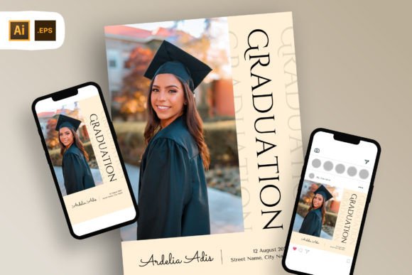 Beige Photo Graduation Party Invitation