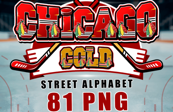 Chicago Graffiti Alphabet, 81 PNG: Street Art Meets Ice