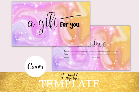 Elevate Your Brand with a Holographic Editable Gift Certificate
