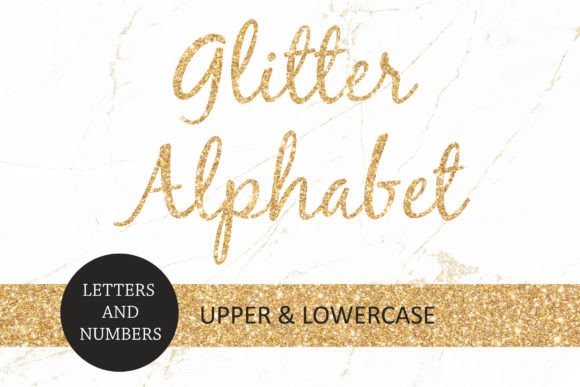 Elevate Your Designs with a Dazzling Gold Glitter Alphabet