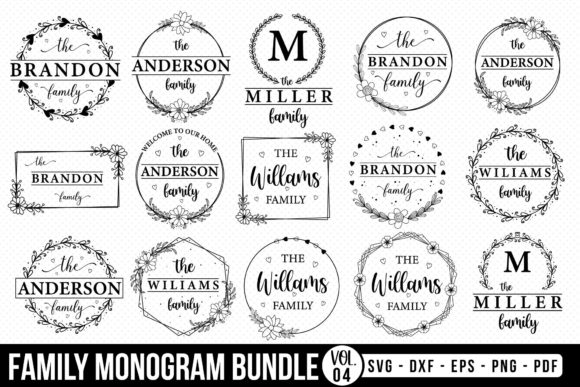 Family Monogram SVG Bundle Vol.4: Craft Your Unique Legacy