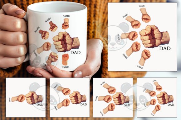 Fathers Day Dad Fist Bump Clipart Bundle