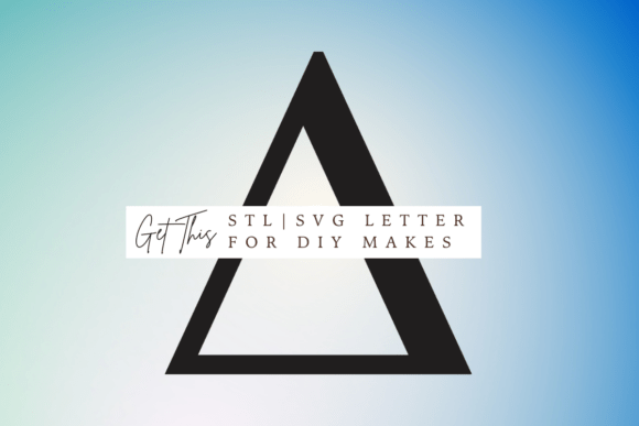 Greek Letter Delta SVG and STL for Creative Projects