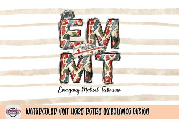 Honor Everyday Heroes with a Unique Watercolor EMT Design