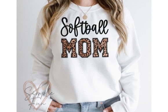 Soft MOM Applique Embroidery: Design for Proud Softball Moms